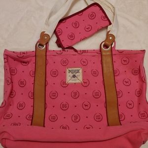 Vintage monogram canvas PINK tote